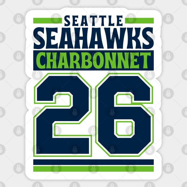 Seattle Seahawks Charbonnet 26 Edition 3 Sticker by Astronaut.co